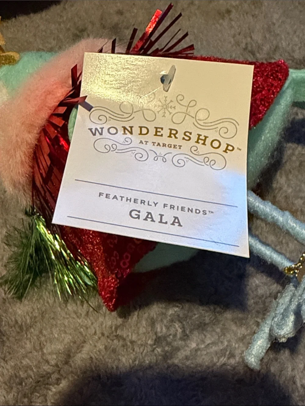 Target Wondershop 2025 Featherly Friends Bird Gala with Red Tinsel Dress